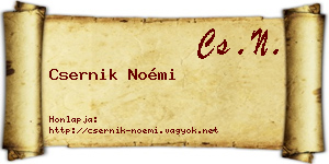Csernik Noémi névjegykártya